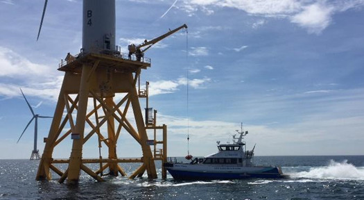 Photo of a Crew Transfer Vessel Photo of a Crew Transfer Vessel